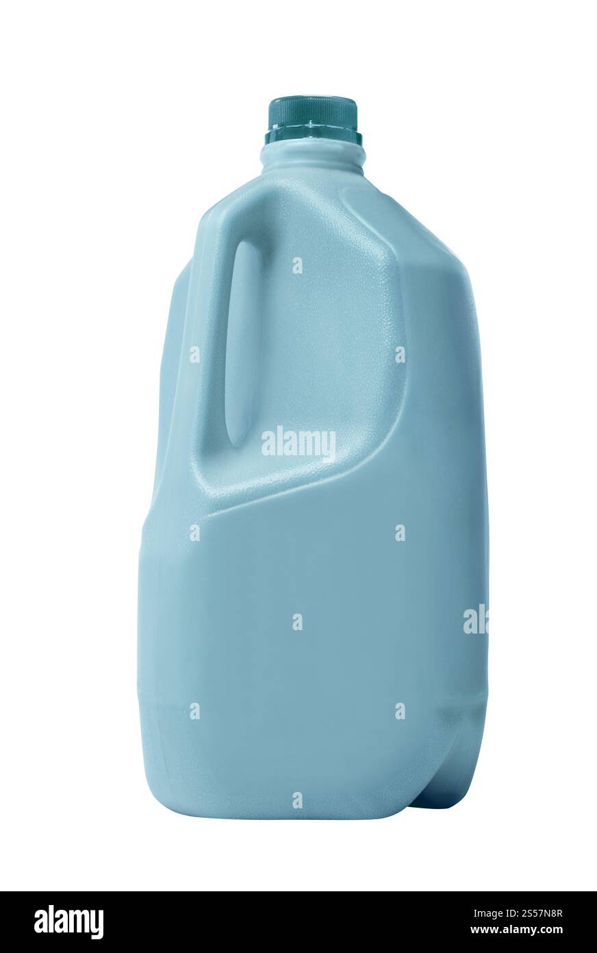 flaconi in plastica di prodotti per la pulizia isolati su sfondo bianco. bottiglie di plastica di prodotti per la pulizia Foto Stock