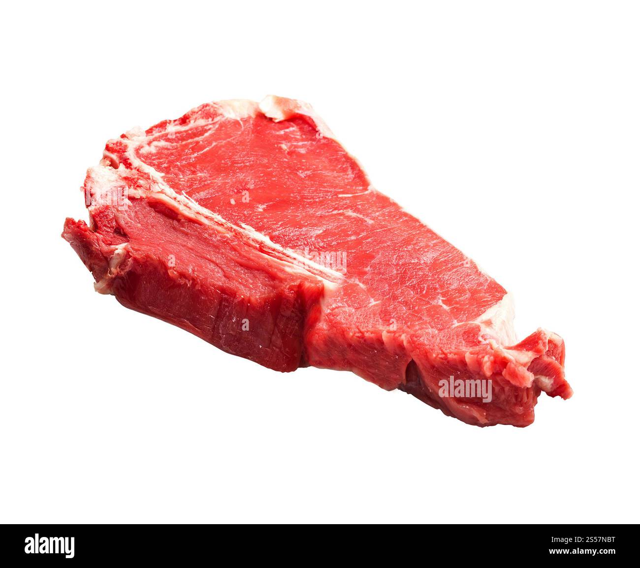 bistecca di manzo isolata su sfondo bianco. bistecca di manzo su sfondo bianco Foto Stock