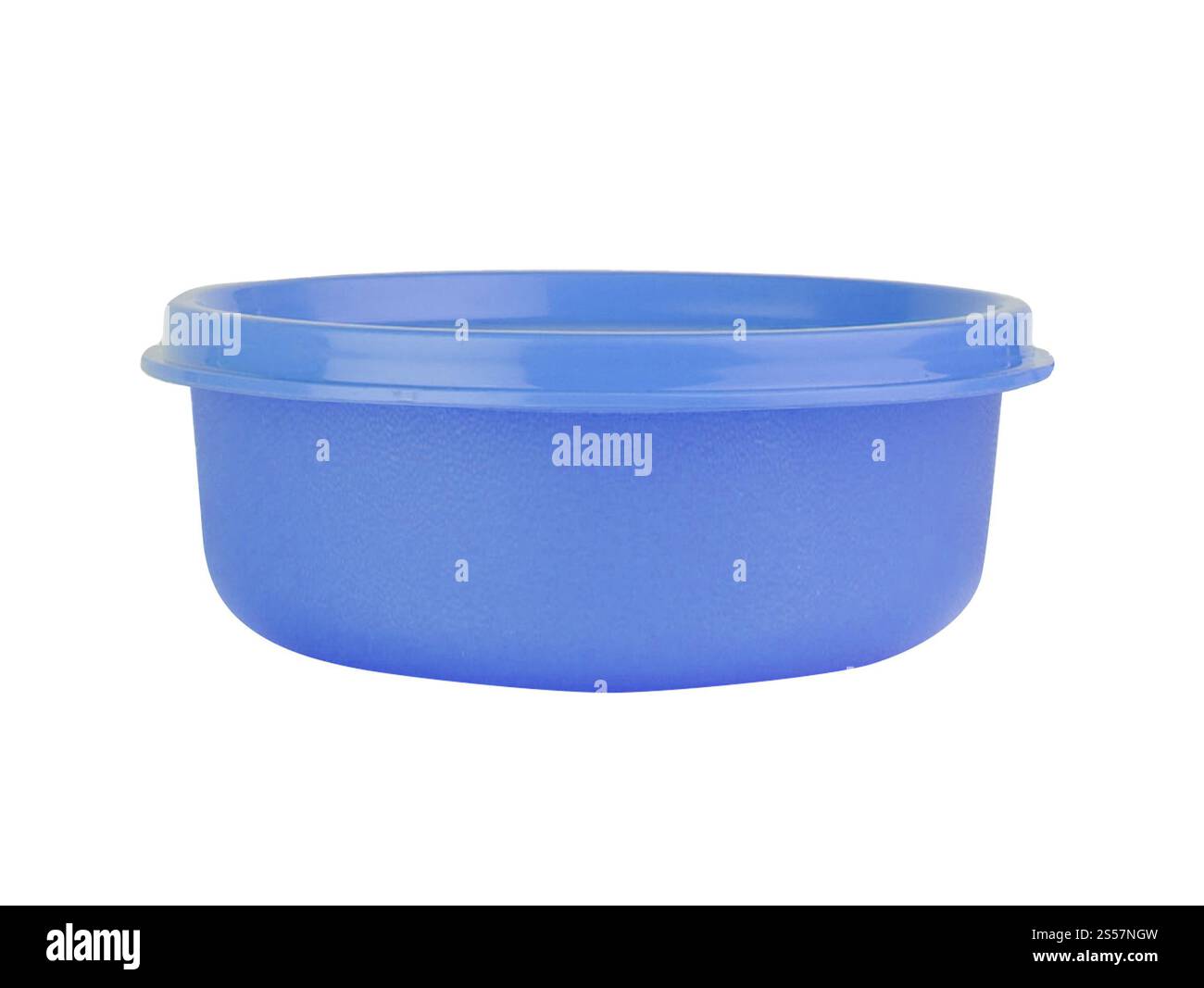 Contenitore in plastica per alimenti isolato su bianco. Contenitore in plastica per alimenti Foto Stock