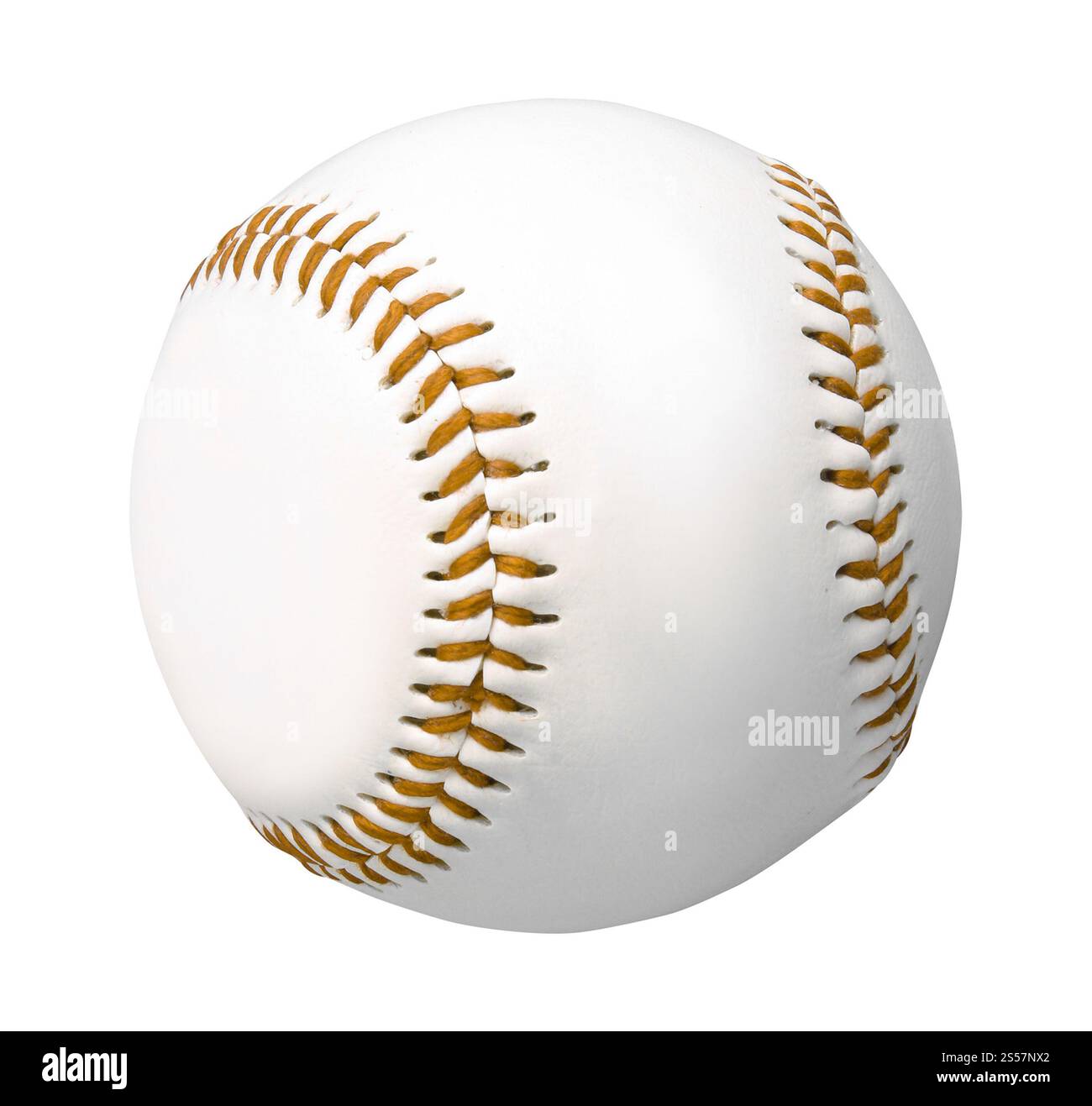 Palla da baseball isolata sul bianco. Palla da baseball isolata Foto Stock