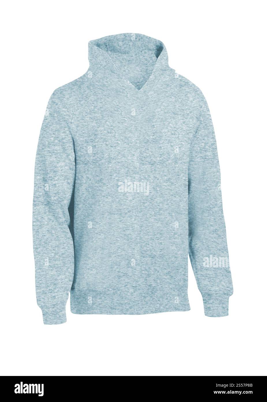 Felpa con cappuccio grigia isolata su sfondo bianco. Felpa con cappuccio grigia isolata Foto Stock