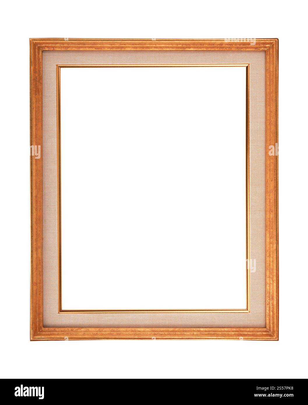 cornice vintage isolata su bianco. cornice vintage Foto Stock