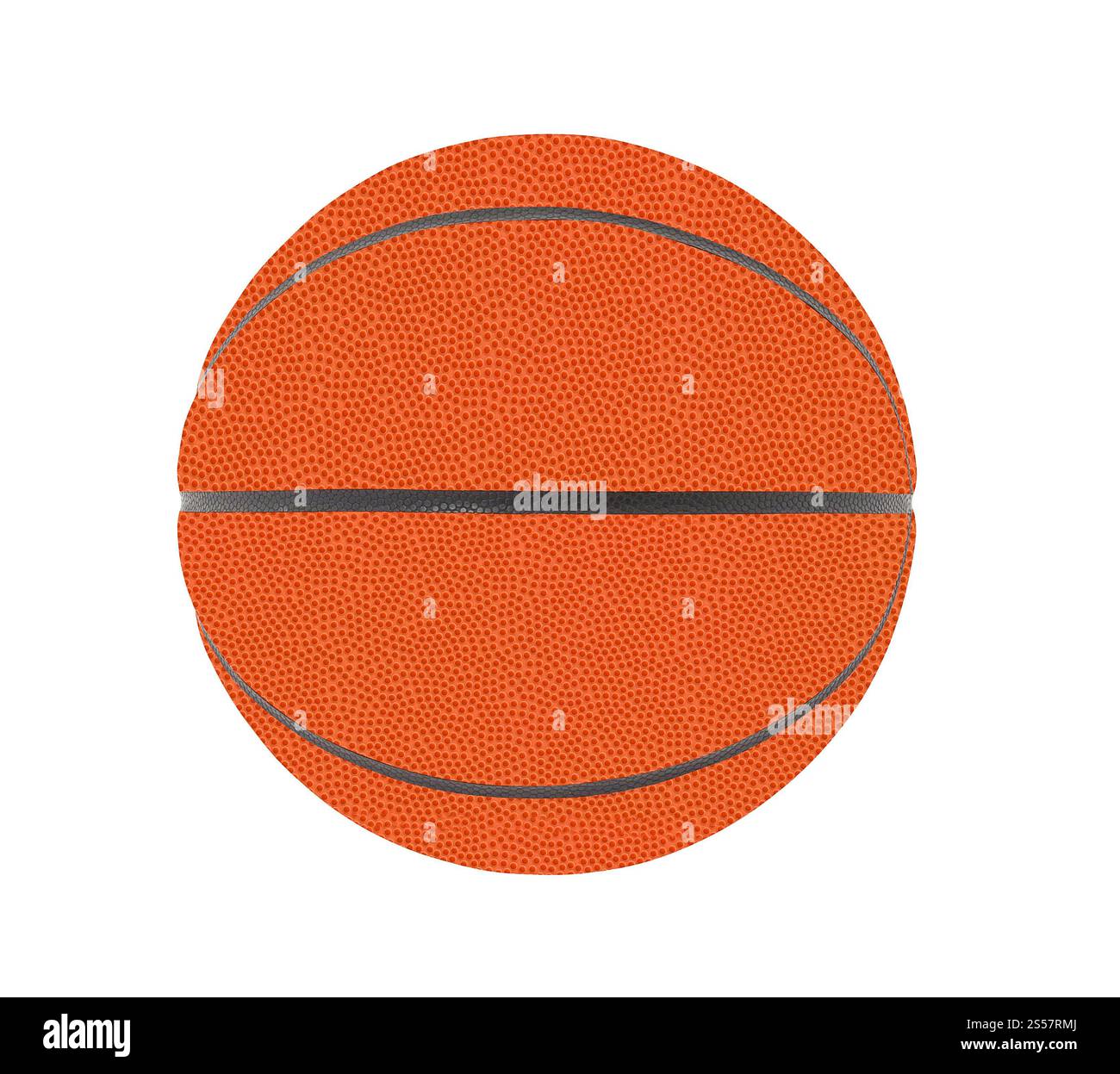 Palla da basket isolata su sfondo bianco. Pallone da basket isolato Foto Stock