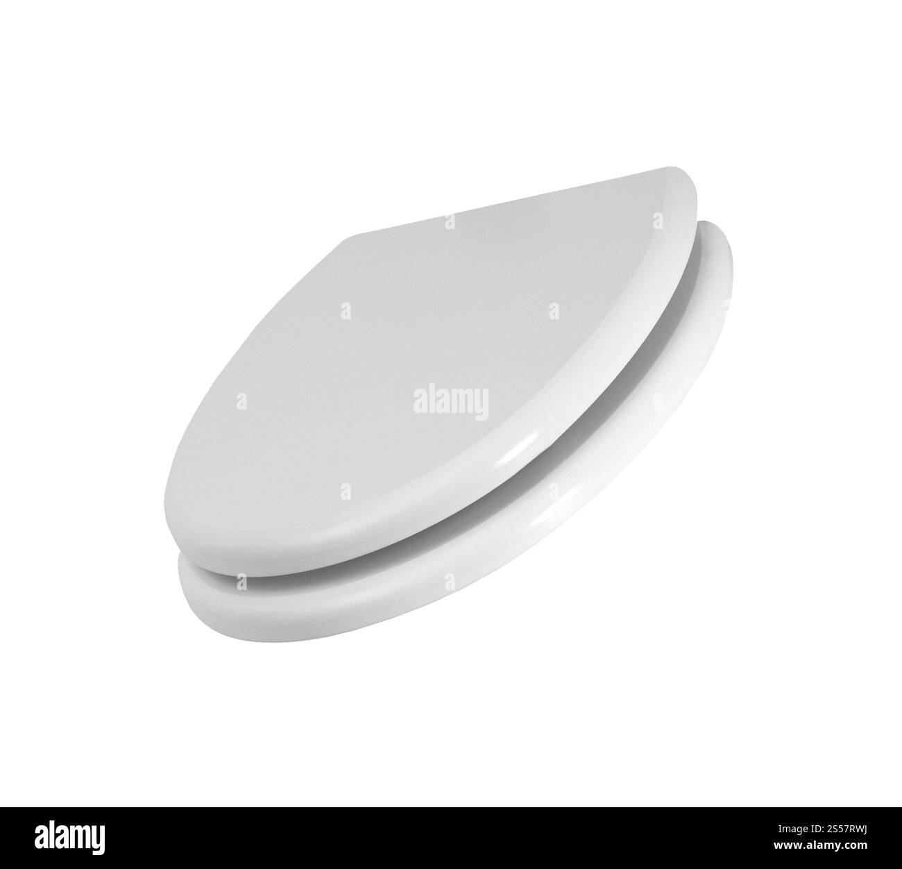 seduta del wc isolata su sfondo bianco. wc isolato Foto Stock