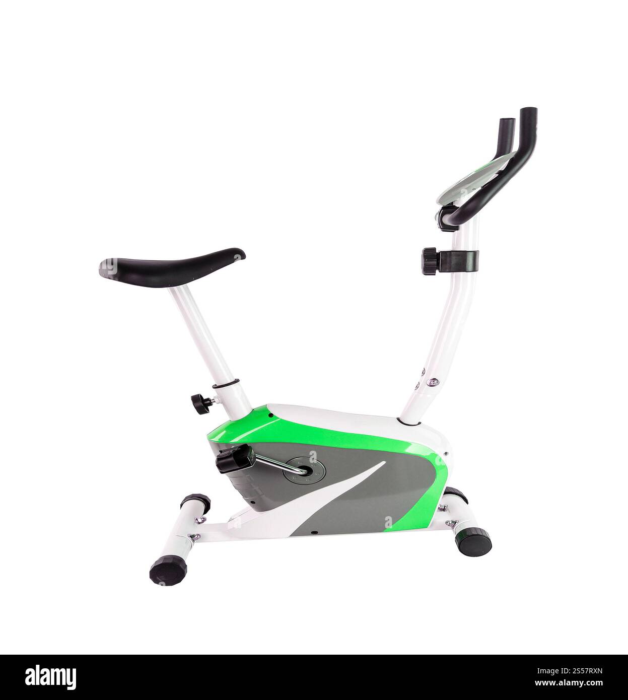 Cyclette isolata su sfondo bianco. Cyclette isolata Foto Stock