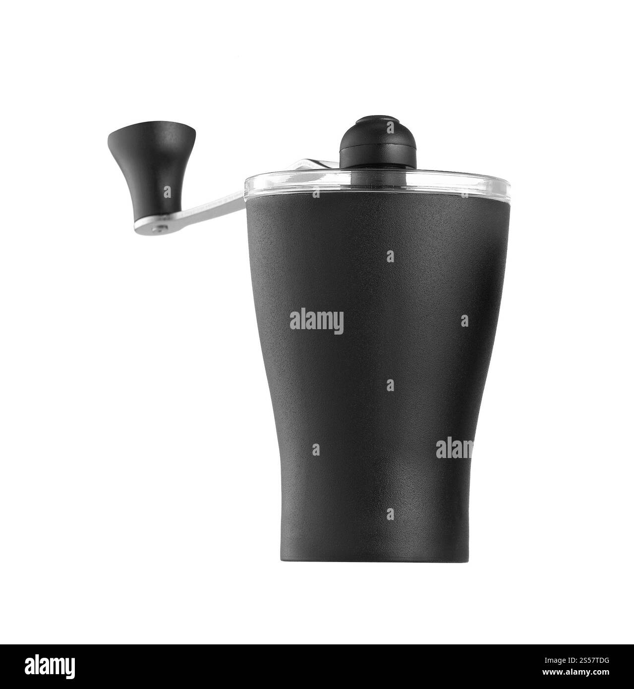 macinacaffè isolato su sfondo bianco. macchina per il caffè isolata Foto Stock