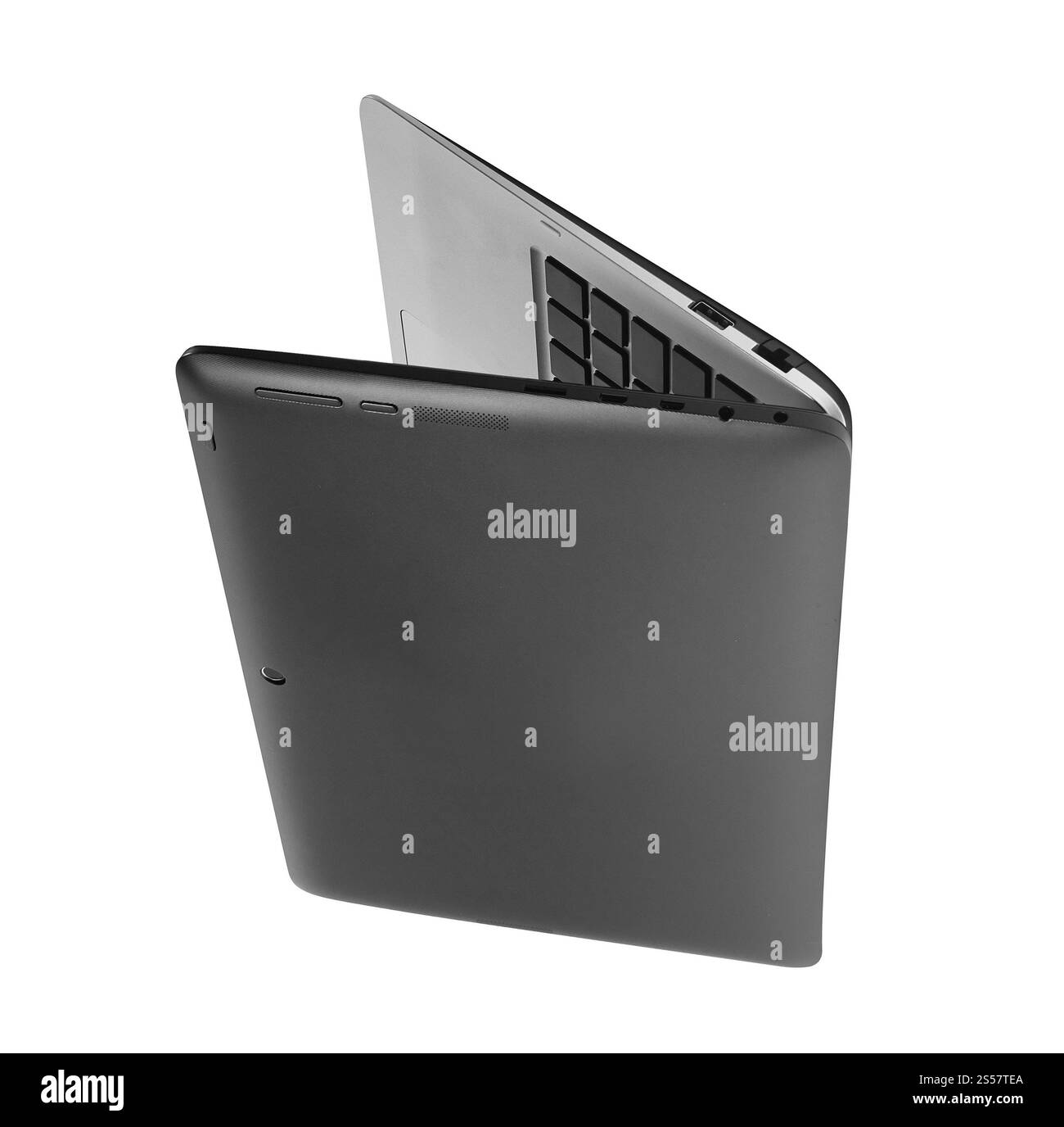 laptop isolato su sfondo bianco. portatile isolato Foto Stock