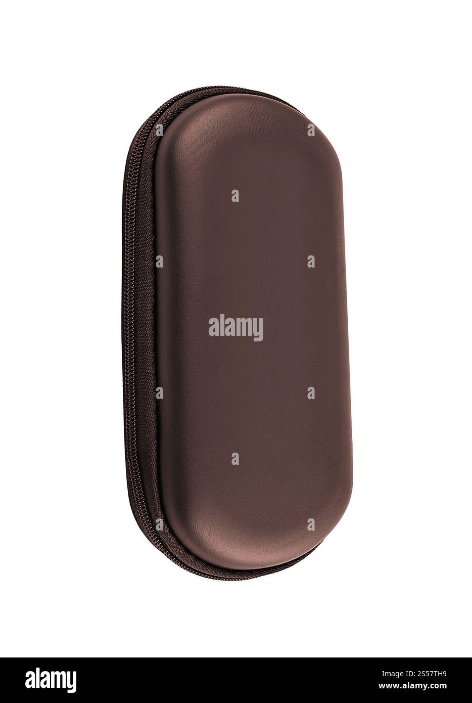 Custodia per occhiali isolata su sfondo bianco. Custodia per occhiali isolata Foto Stock