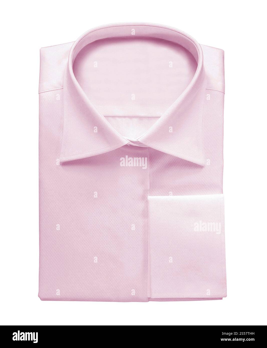 camicia ripiegata isolata su sfondo bianco. camicia ripiegata isolata Foto Stock