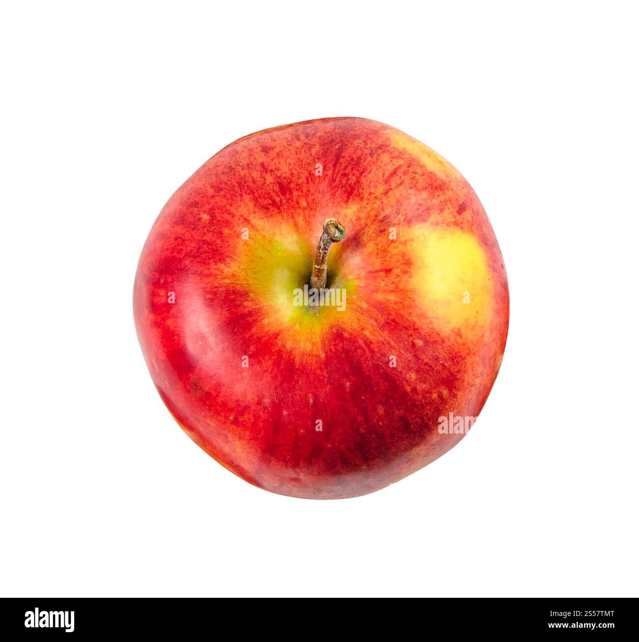 Mela rossa fresca isolata su sfondo bianco. Mela rossa fresca isolata Foto Stock