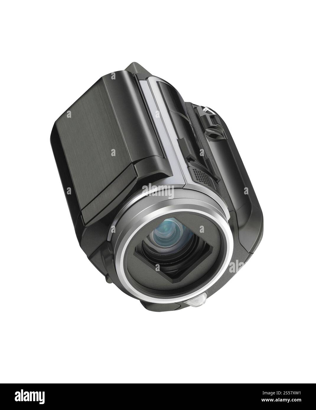 Videocamera digitale isolato su sfondo bianco Foto Stock