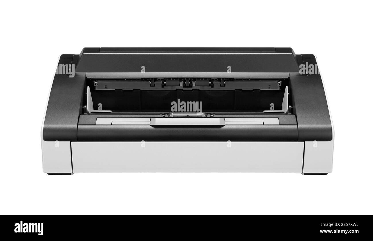 Stampante a getto d'inchiostro isolata su sfondo bianco Foto Stock