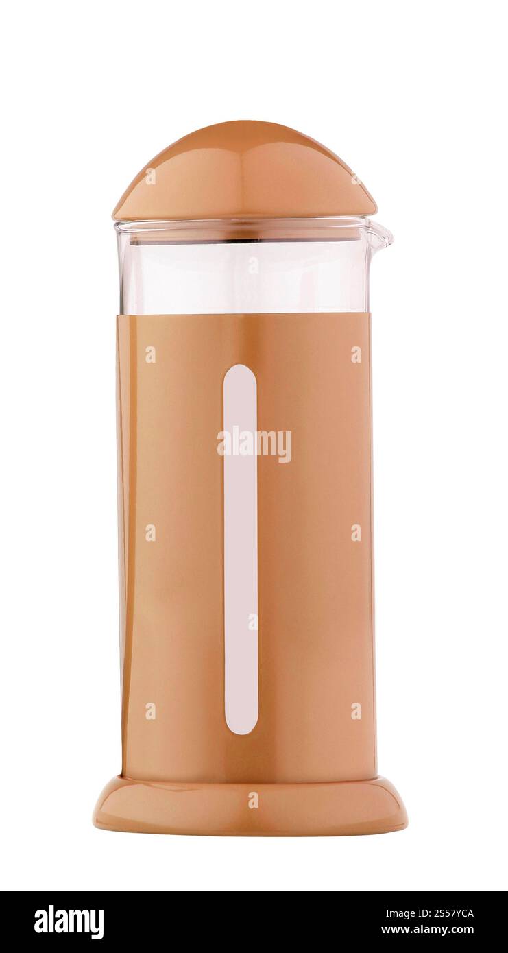 Stampa francese vuota su sfondo bianco Foto Stock