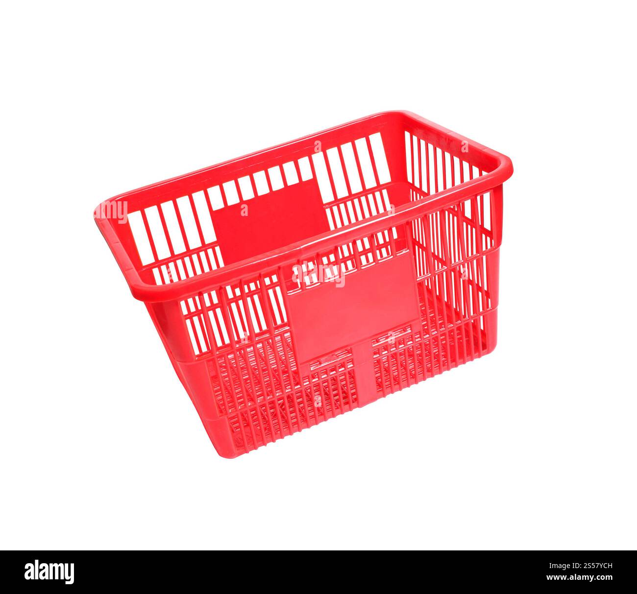 un carrello rosso isolato su sfondo bianco Foto Stock