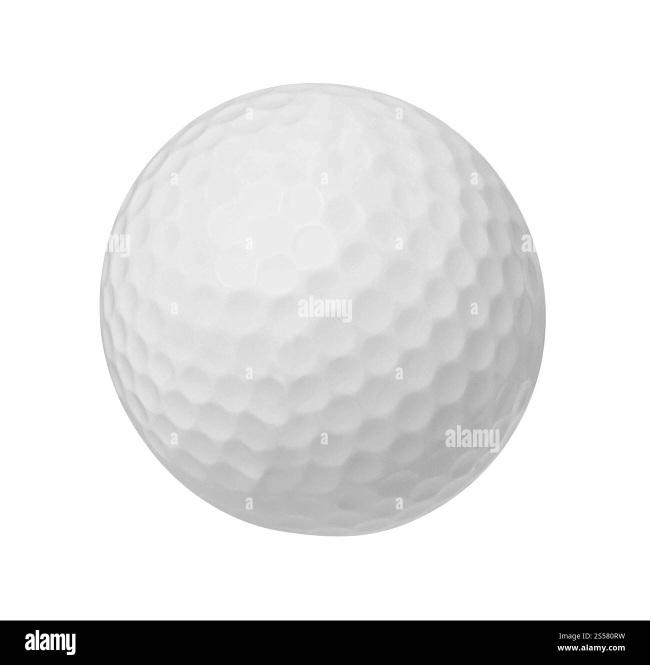 palla da golf isolata su sfondo bianco. campo da golf isolato Foto Stock