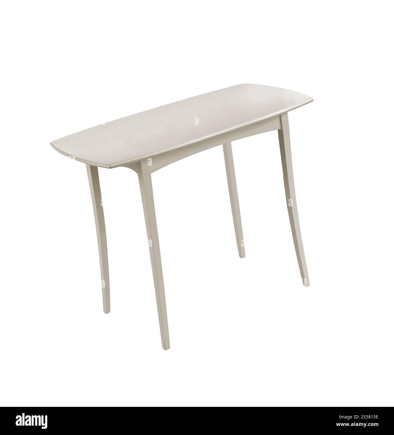 Elegante tavolino da caffè isolato sul bianco Foto Stock