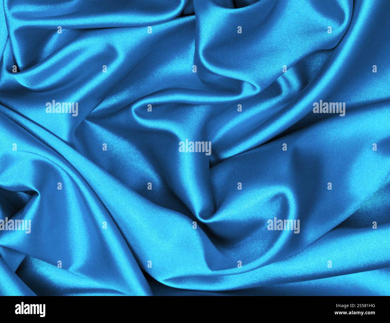 Elegante sfondo in seta blu scuro. Seta liscia ed elegante blu scuro Foto Stock