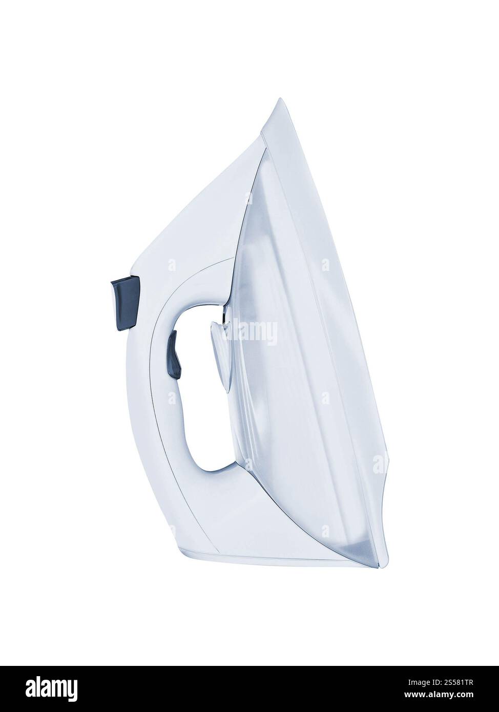 ferro utensile elettrico per lavori domestici isolato su sfondo bianco. utensile elettrico per lavori domestici in ferro Foto Stock