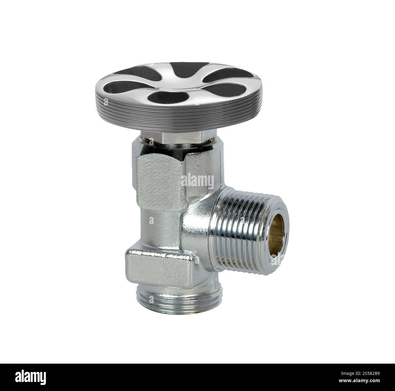 Rubinetto dell'acqua isolato su sfondo bianco. Rubinetto dell'acqua isolato Foto Stock