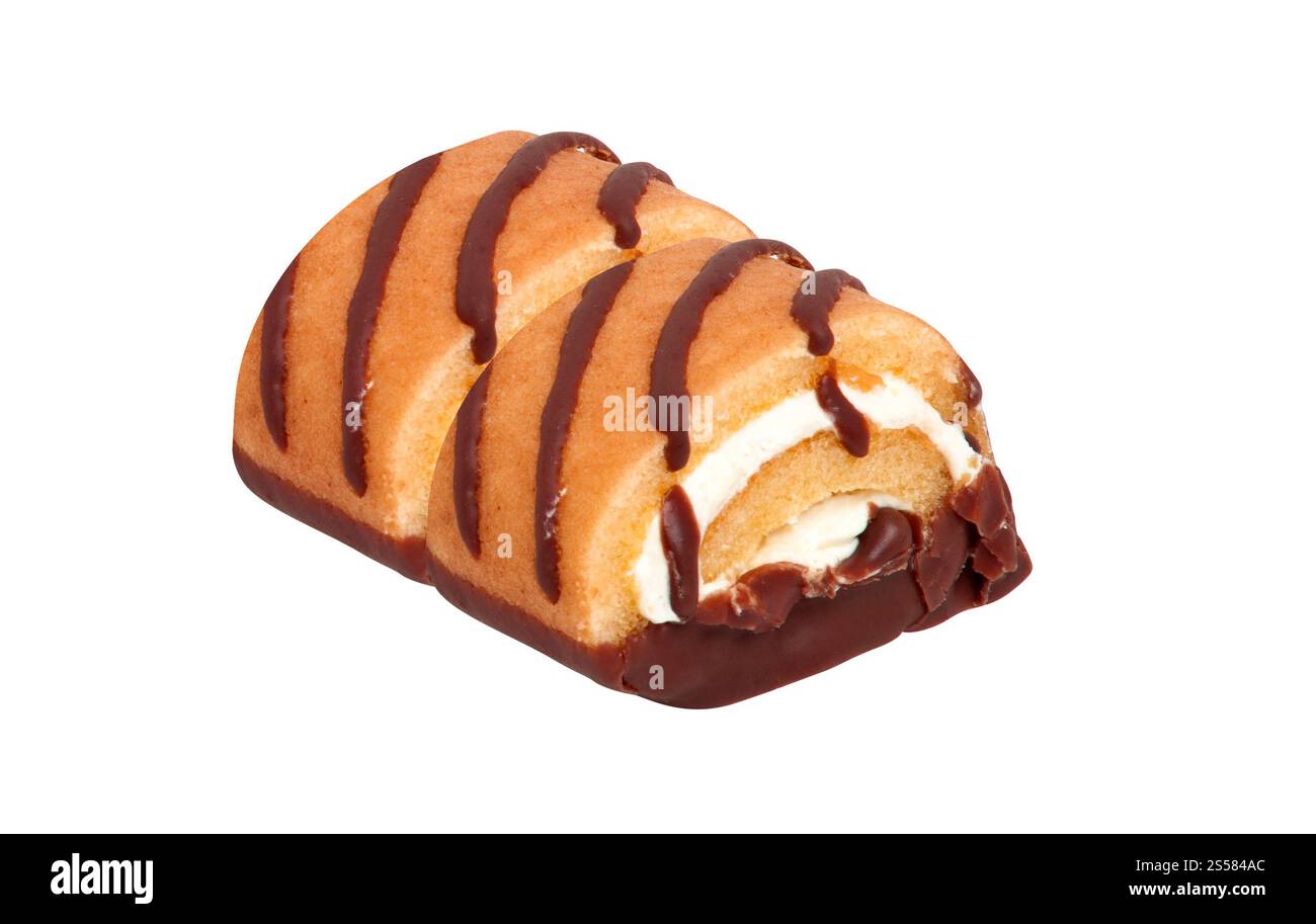 Rotolo di inceppamento arancione isolato su sfondo bianco Foto Stock