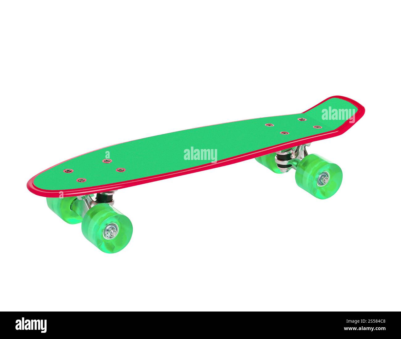 Skateboard verde Foto Stock Skateboard verde Foto Stock