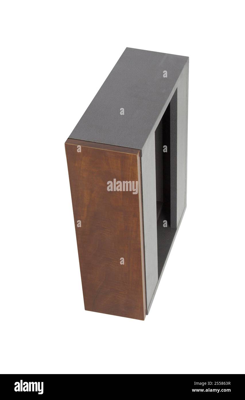 Scatola in legno marrone scuro Foto Stock