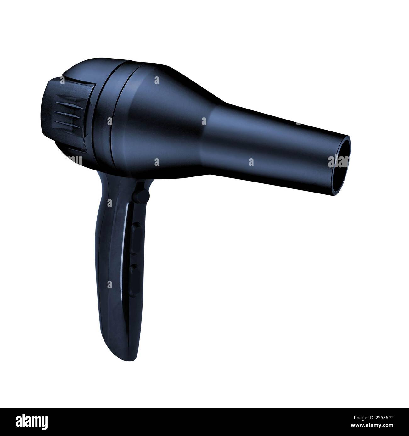Asciugacapelli isolato su bianco Foto Stock