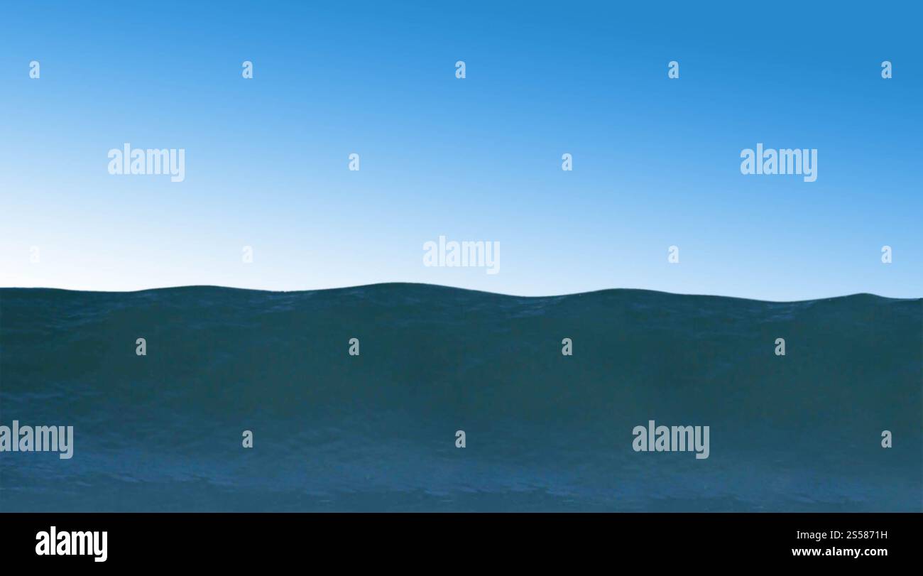 Big Blue Ocean Wave Foto Stock