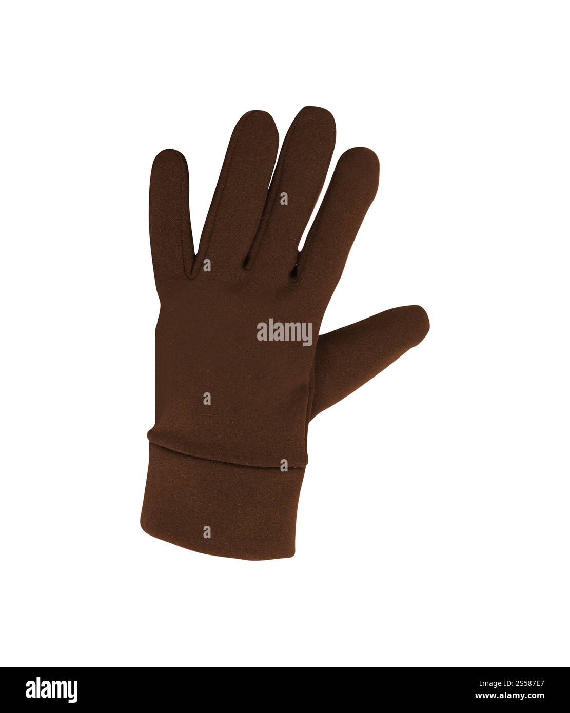 Maglia di lana guanti bambino, su bianco Foto Stock