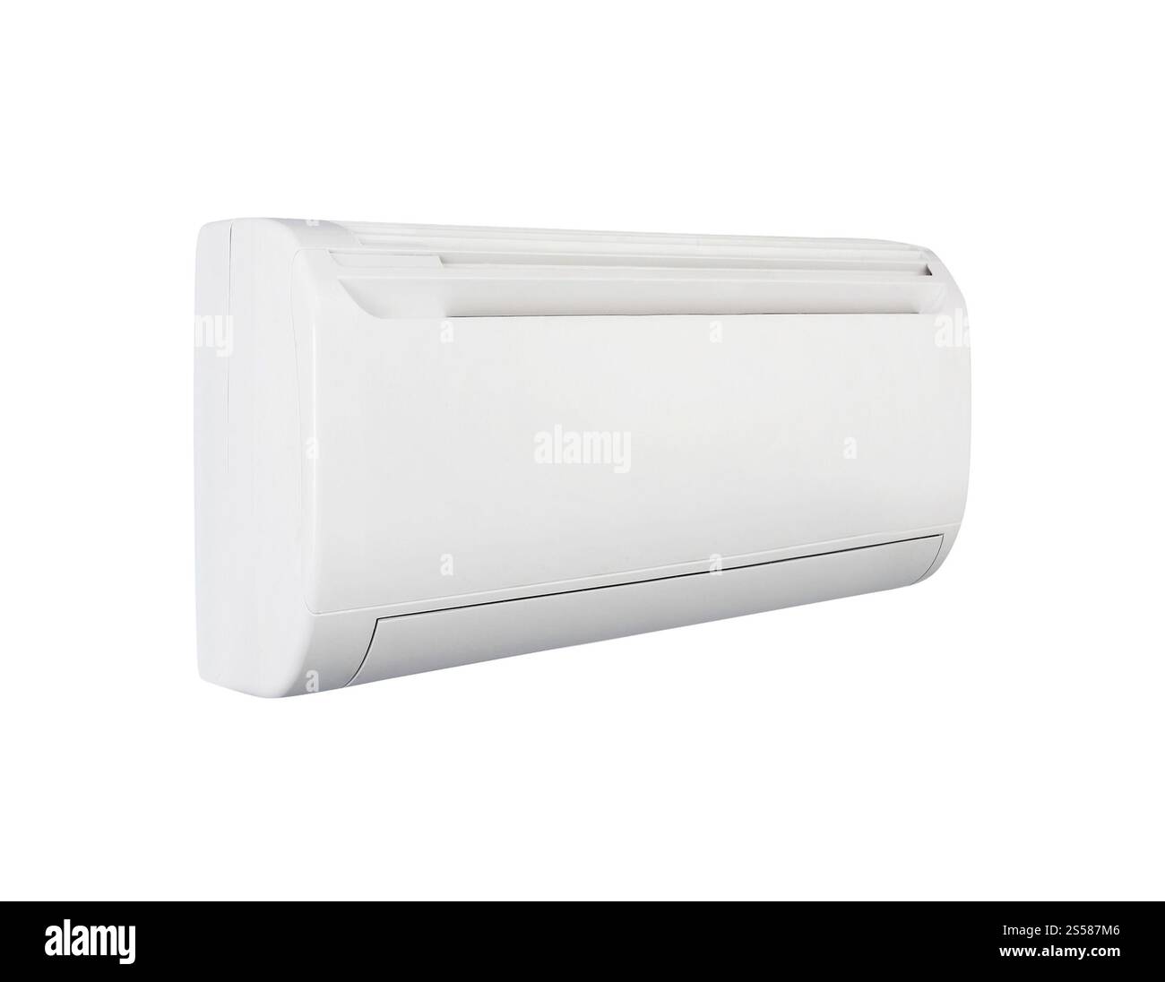 Condizionatore d'aria di colore bianco isolato su sfondo bianco Foto Stock