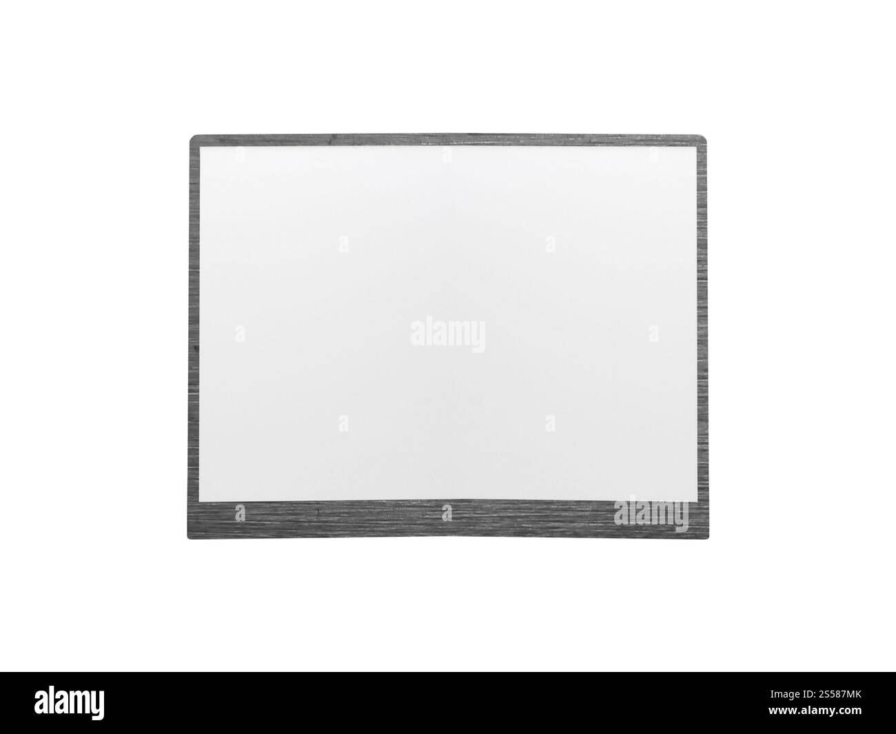 Lavagna vuota isolata su sfondo bianco Foto Stock
