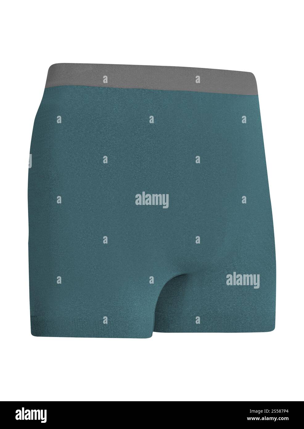 Shorts da running blu isolati su sfondo bianco Foto Stock