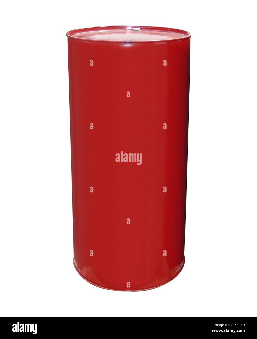 cilindro rosso isolato Foto Stock