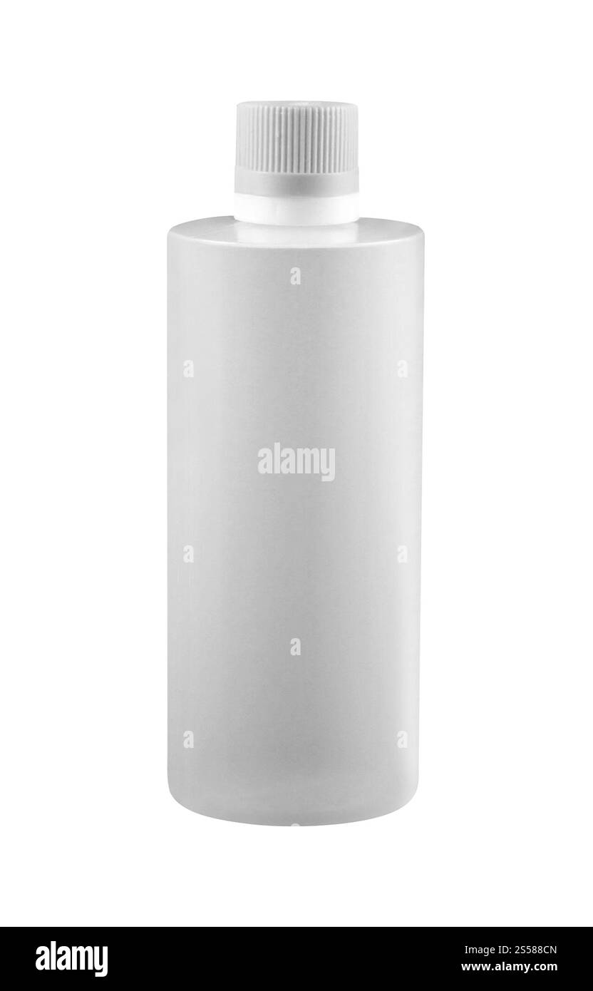 Bottiglia in plastica isolato su bianco Foto Stock
