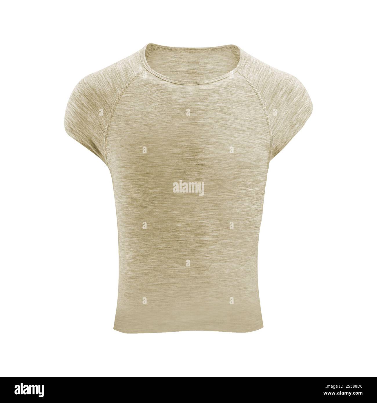 Tshirt grigia isolata su bianco Foto Stock