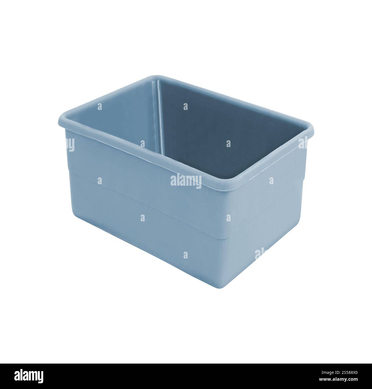 contenitore in plastica per alimenti isolato su bianco Foto Stock