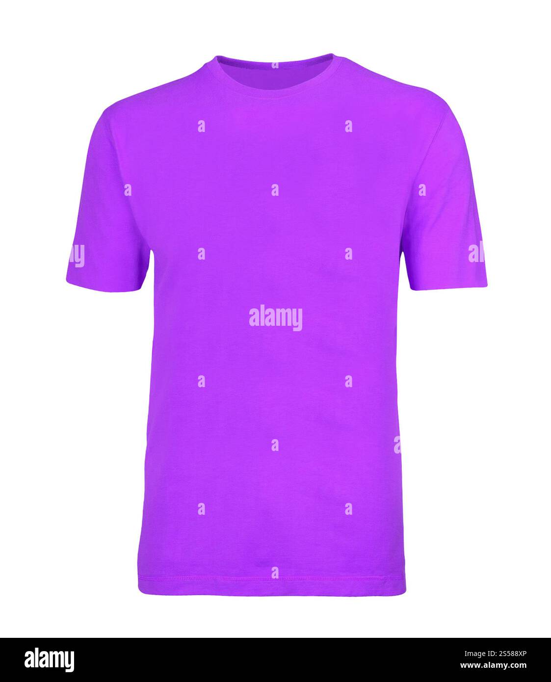 camicia viola isolata su bianco Foto Stock