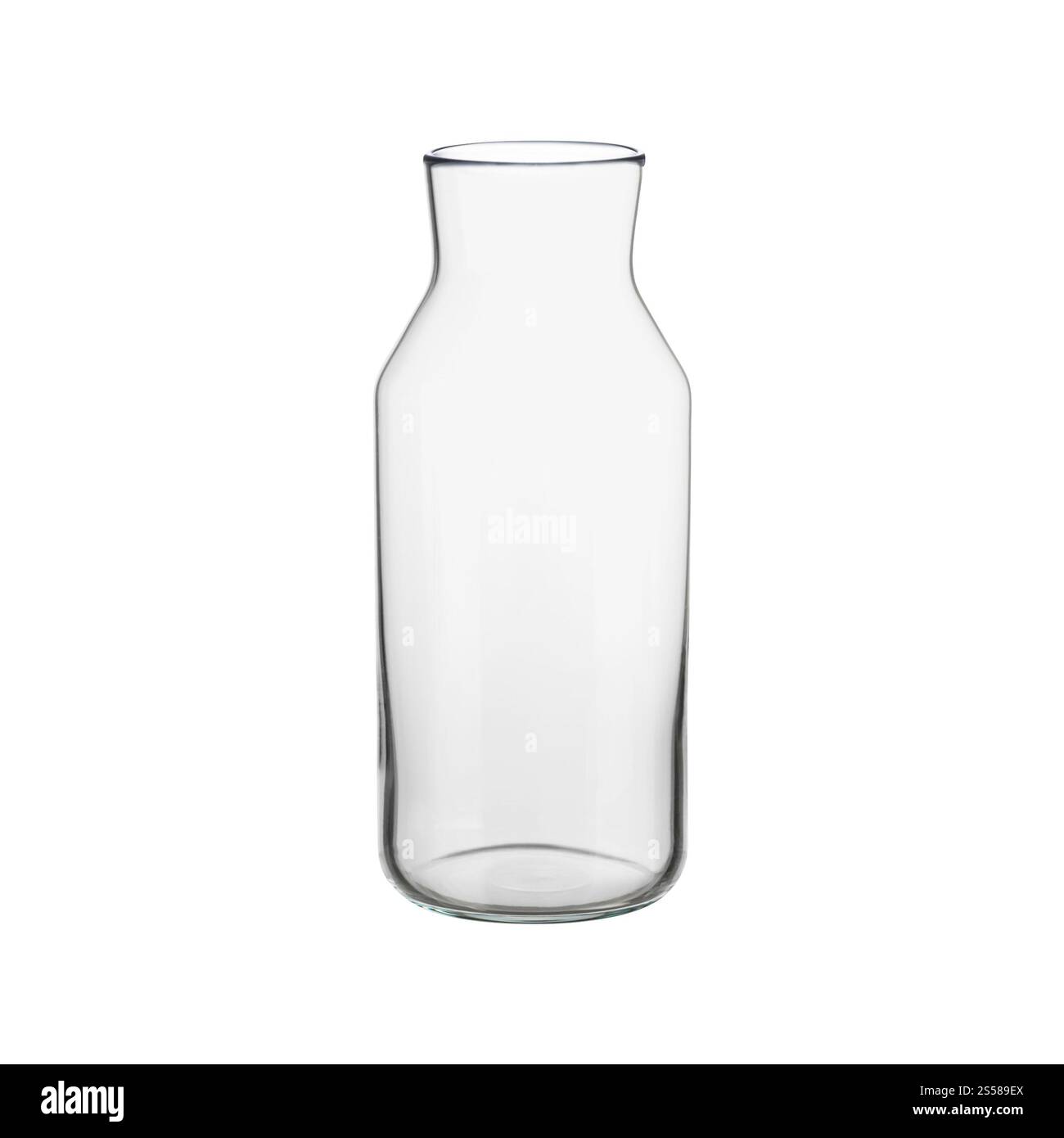 Flacone senza tappo isolato su sfondo bianco Foto Stock