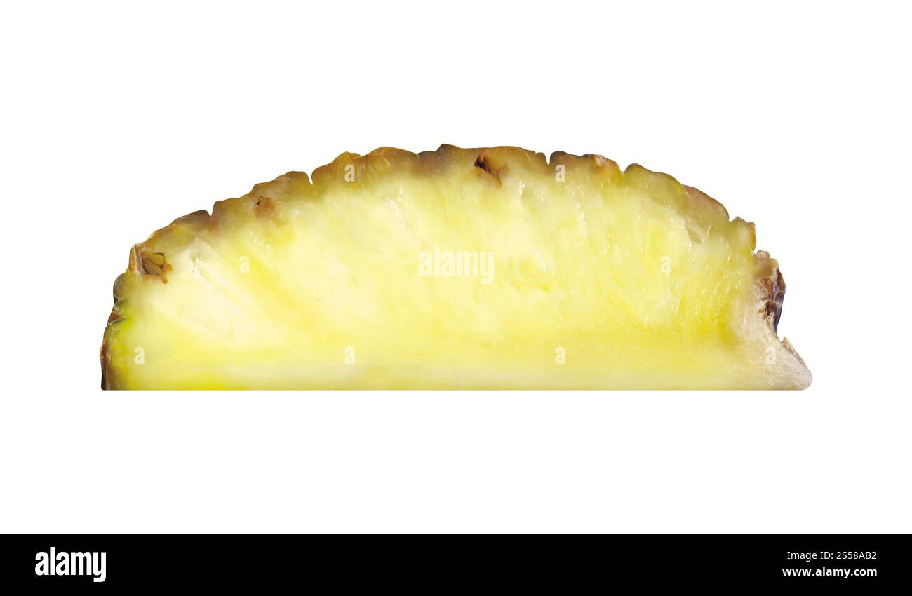 Ananas frutta slice isolato su bianco Foto Stock