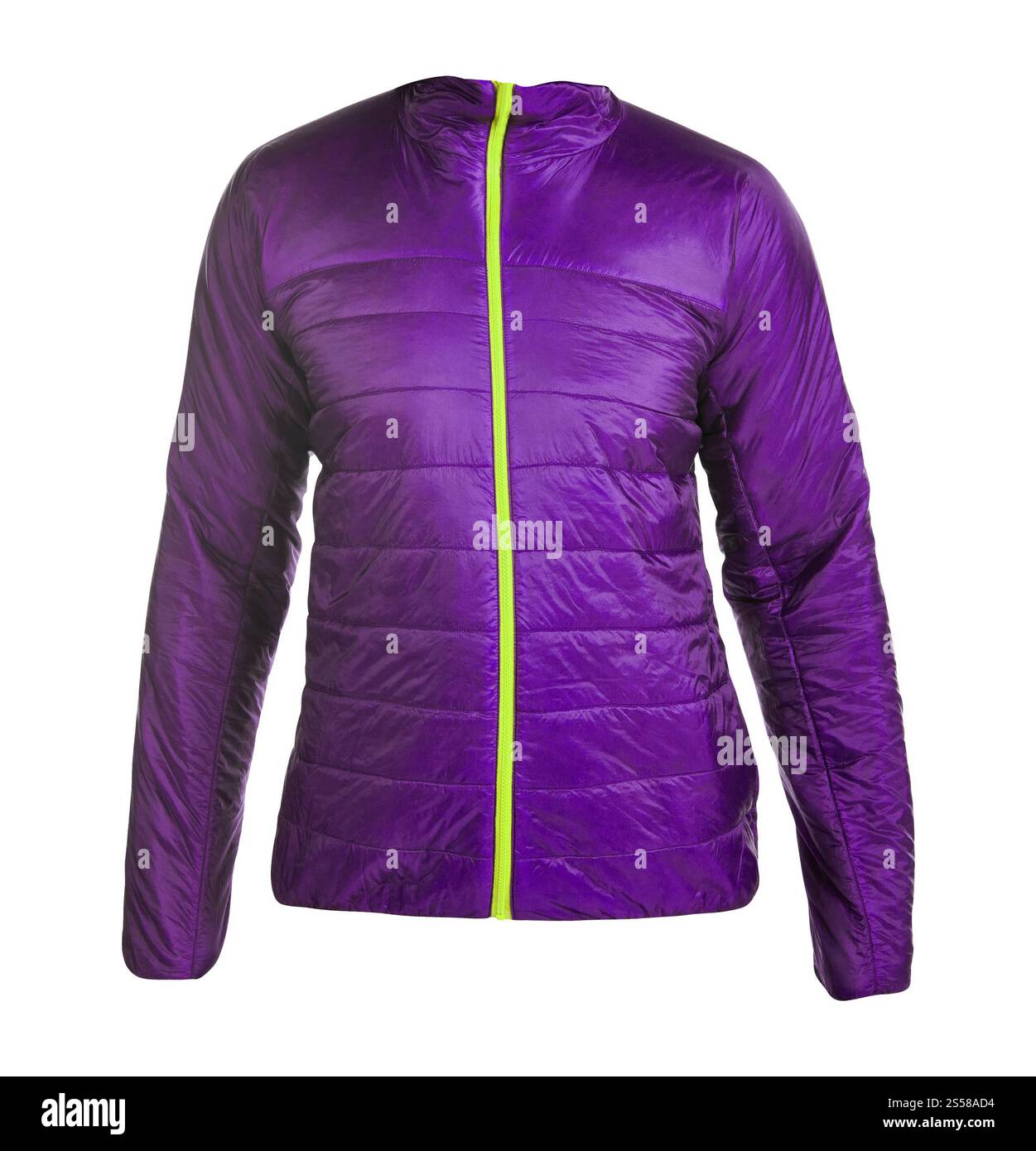 Giacca invernale viola da donna Foto Stock