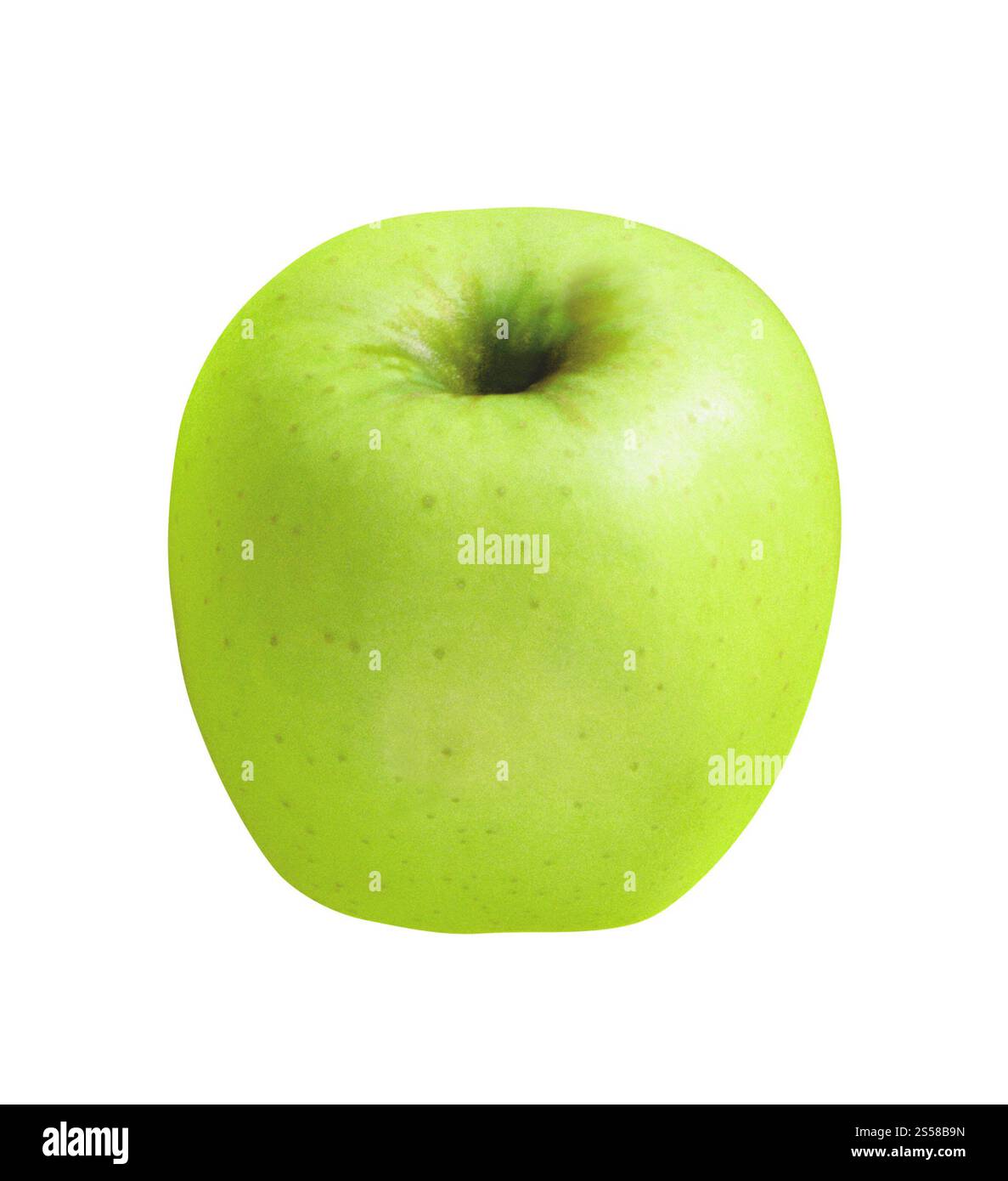 isolato di mela verde su bianco Foto Stock