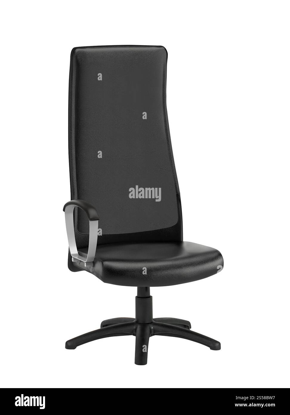 Sedia da ufficio nera Foto Stock