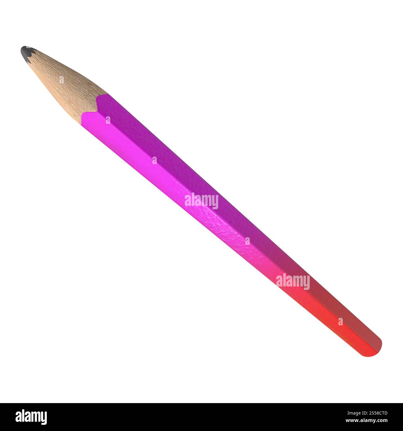 Matita su sfondo bianco Foto Stock