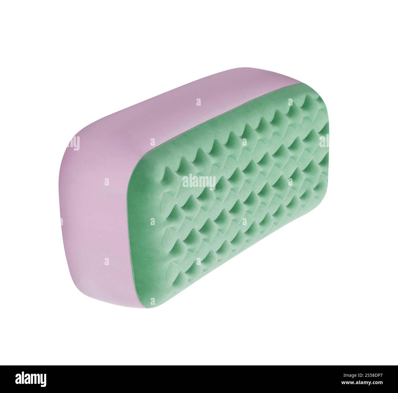 spugna su sfondo bianco Foto Stock