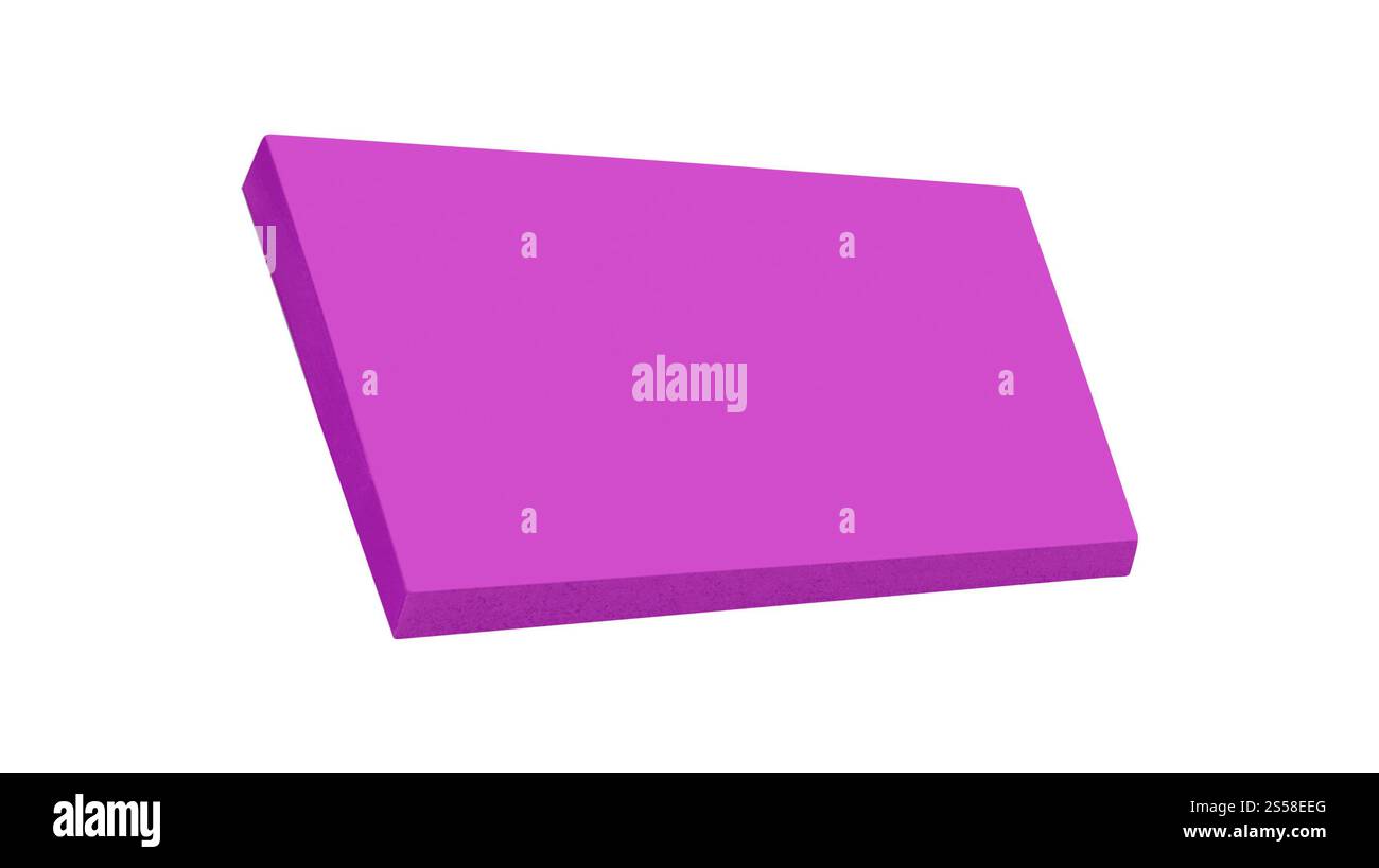 spugna viola isolata su bianco Foto Stock