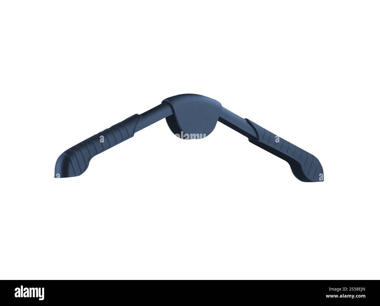 gancio in plastica vuoto isolato su bianco Foto Stock