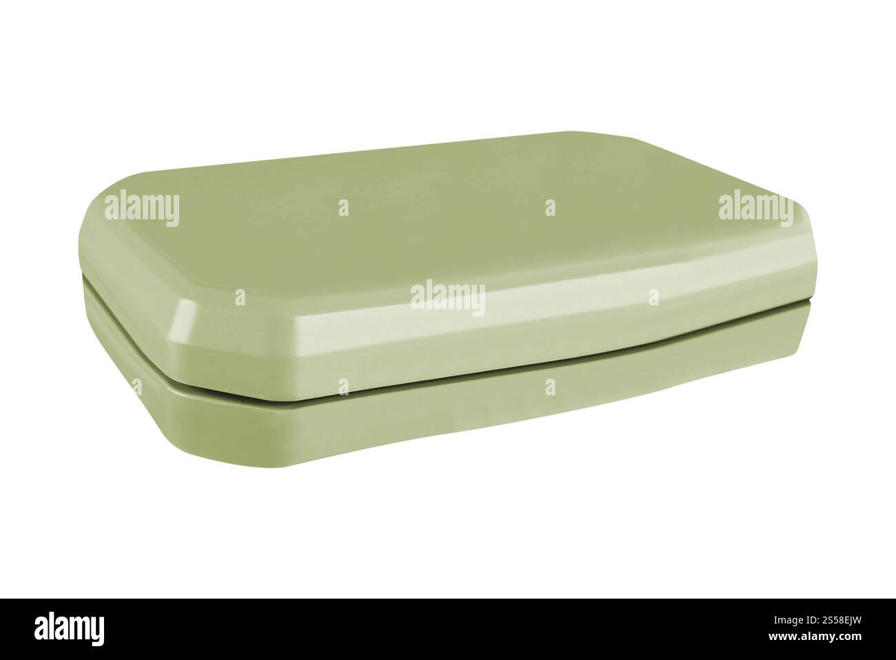 Contenitore in plastica per alimenti isolato Foto Stock