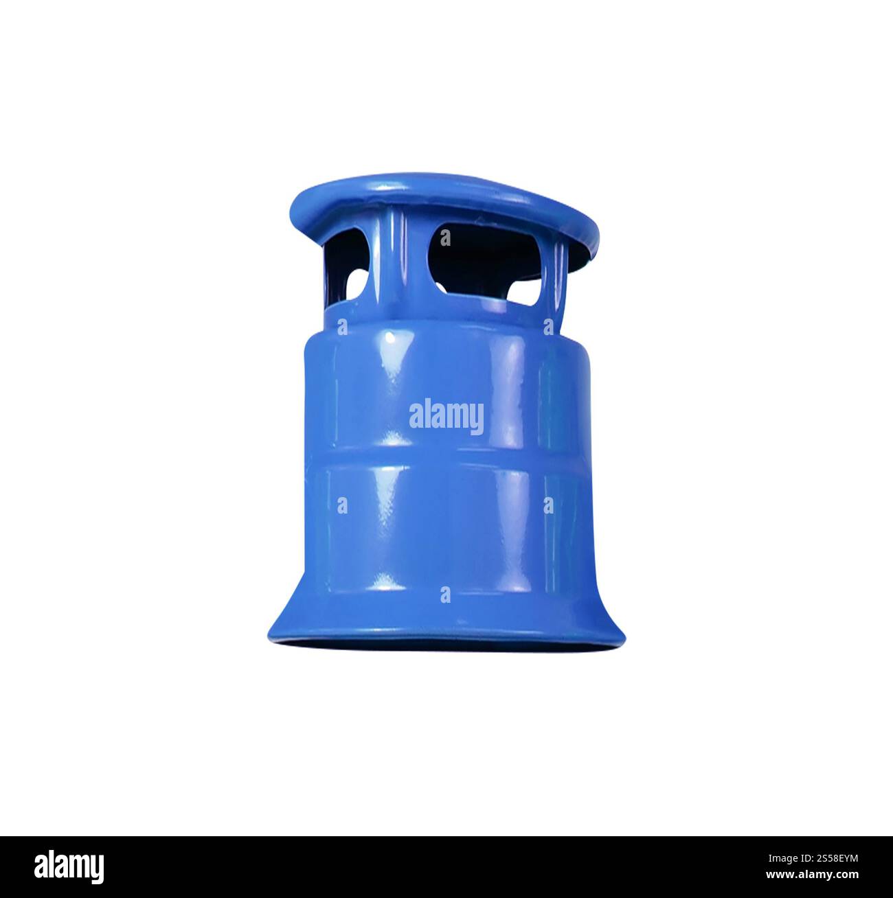 lanterna blu isolata su bianco Foto Stock