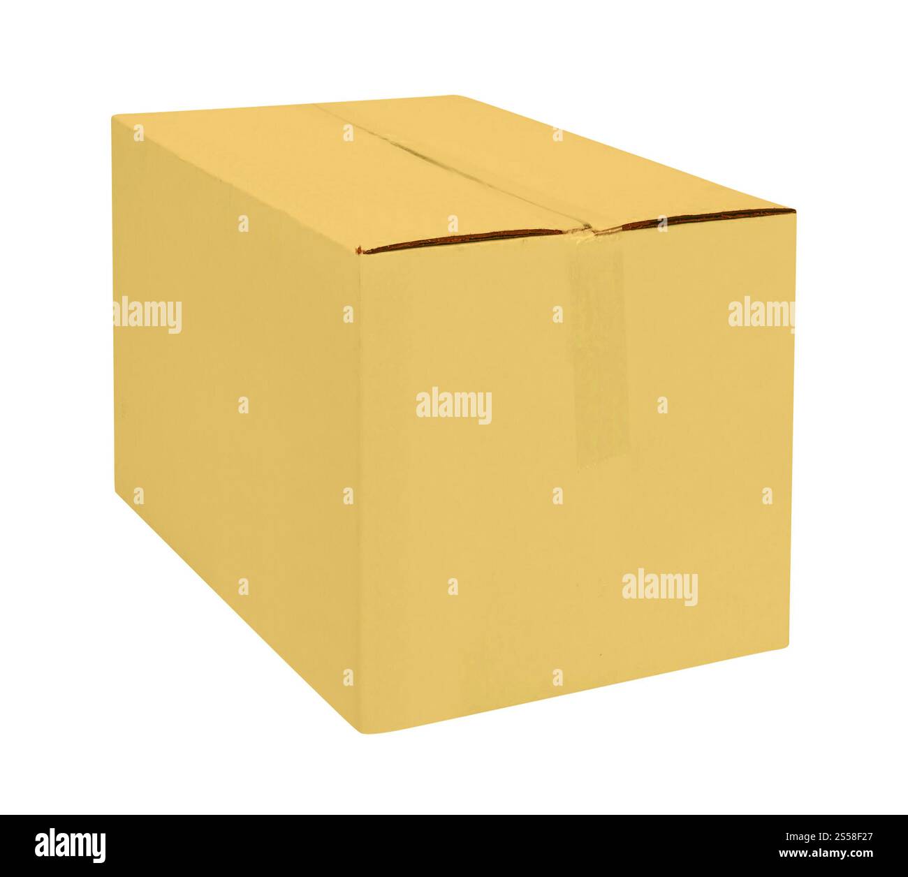 isolare la scatola di cartone su bianco Foto Stock