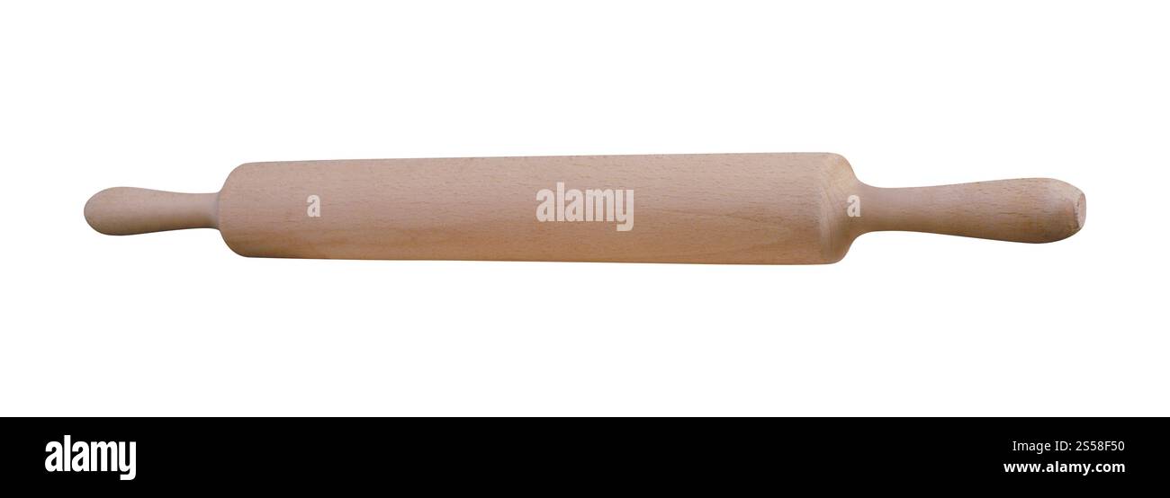 perno di rotolamento isolato su bianco Foto Stock